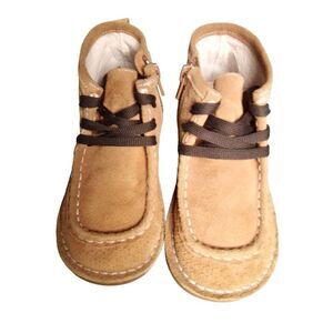 LIVIE & LUCA Shoes Booties Boots Bailey Cognac Tan Suede Leather Size 12